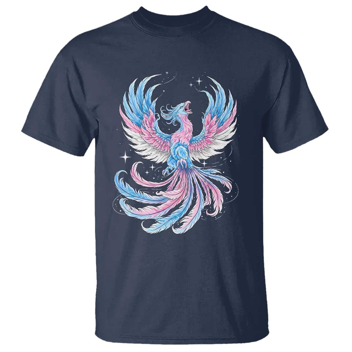 Transgender Phoenix Reborn T Shirt Trans Pride Flag Bird