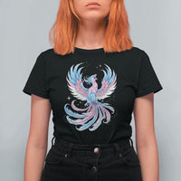 Transgender Phoenix Reborn T Shirt For Women Trans Pride Flag Bird