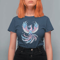 Transgender Phoenix Reborn T Shirt For Women Trans Pride Flag Bird