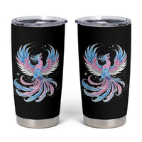 Transgender Phoenix Reborn Tumbler Cup Trans Pride Flag Bird