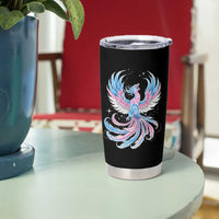 Transgender Phoenix Reborn Tumbler Cup Trans Pride Flag Bird