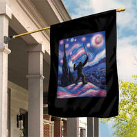 Bigfoot Starry Night Trans Rights Garden Flag Sasquatch LGBTQ Pride