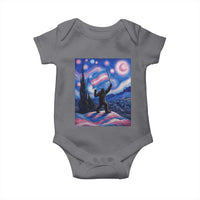 Bigfoot Starry Night Trans Rights Baby Onesie Sasquatch LGBTQ Pride