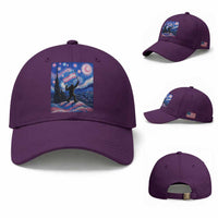 Bigfoot Starry Night Trans Rights Baseball Cap Sasquatch LGBTQ Pride