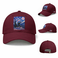 Bigfoot Starry Night Trans Rights Baseball Cap Sasquatch LGBTQ Pride