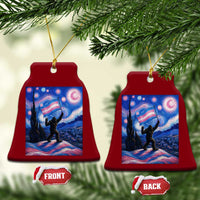 Bigfoot Starry Night Trans Rights Ceramic Ornament Sasquatch LGBTQ Pride