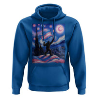 Bigfoot Starry Night Trans Rights Hoodie Sasquatch LGBTQ Pride