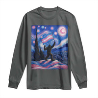 Bigfoot Starry Night Trans Rights Long Sleeve Shirt Sasquatch LGBTQ Pride