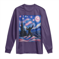 Bigfoot Starry Night Trans Rights Long Sleeve Shirt Sasquatch LGBTQ Pride