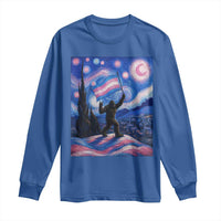 Bigfoot Starry Night Trans Rights Long Sleeve Shirt Sasquatch LGBTQ Pride