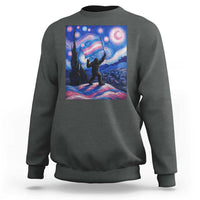 Bigfoot Starry Night Trans Rights Sweatshirt Sasquatch LGBTQ Pride