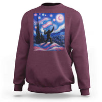 Bigfoot Starry Night Trans Rights Sweatshirt Sasquatch LGBTQ Pride