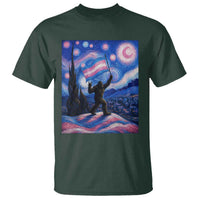 Bigfoot Starry Night Trans Rights T Shirt Sasquatch LGBTQ Pride