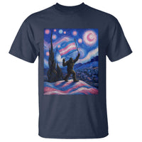 Bigfoot Starry Night Trans Rights T Shirt Sasquatch LGBTQ Pride