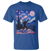 Bigfoot Starry Night Trans Rights T Shirt Sasquatch LGBTQ Pride