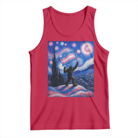 Bigfoot Starry Night Trans Rights Tank Top Sasquatch LGBTQ Pride