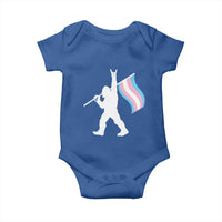 Bigfoot Rock On Trans Pride Flag Baby Onesie Sasquatch LGBTQ Ally