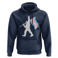 Bigfoot Rock On Trans Pride Flag Hoodie Sasquatch LGBTQ Ally