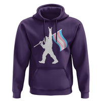 Bigfoot Rock On Trans Pride Flag Hoodie Sasquatch LGBTQ Ally