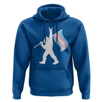 Bigfoot Rock On Trans Pride Flag Hoodie Sasquatch LGBTQ Ally
