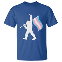 Bigfoot Rock On Trans Pride Flag T Shirt Sasquatch LGBTQ Ally