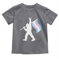 Bigfoot Rock On Trans Pride Flag Toddler T Shirt Sasquatch LGBTQ Ally