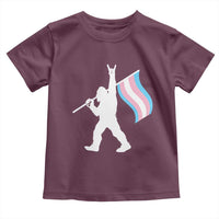 Bigfoot Rock On Trans Pride Flag Toddler T Shirt Sasquatch LGBTQ Ally