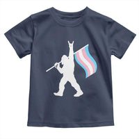 Bigfoot Rock On Trans Pride Flag Toddler T Shirt Sasquatch LGBTQ Ally