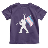 Bigfoot Rock On Trans Pride Flag Toddler T Shirt Sasquatch LGBTQ Ally