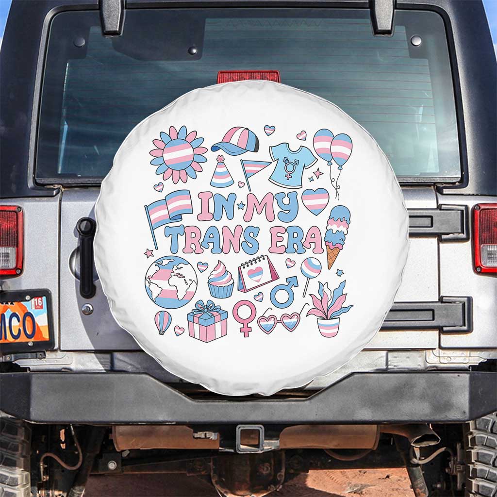 Transgender Pride In My Trans Era Spare Tire Cover Proud Ally Support Graphic