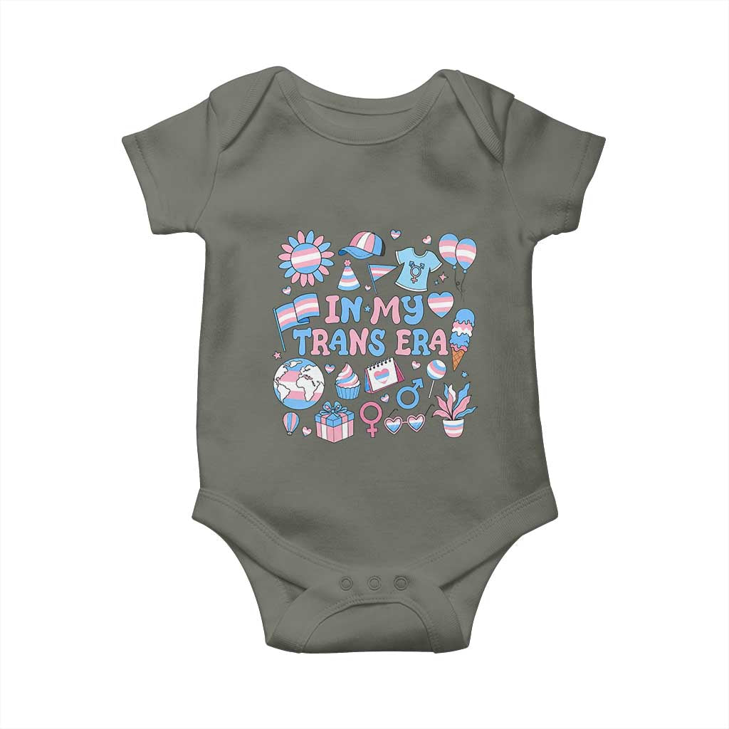 Transgender Pride In My Trans Era Baby Onesie Proud Ally Support Graphic