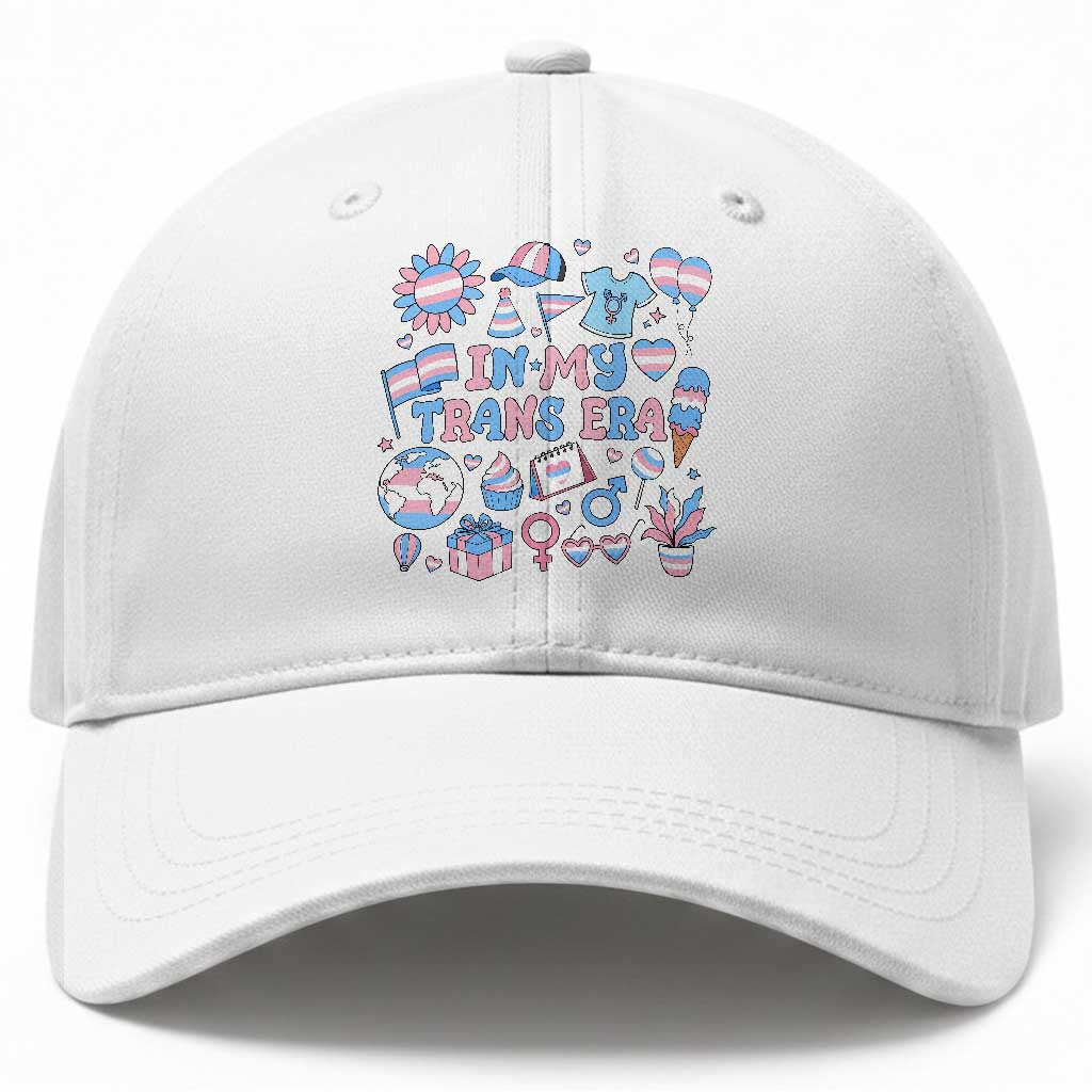Transgender Pride In My Trans Era Baseball Cap Proud Ally Support Graphic