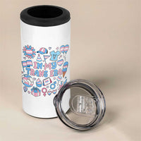 Transgender Pride In My Trans Era 4 in 1 Can Cooler Tumbler Proud Ally Support Graphic