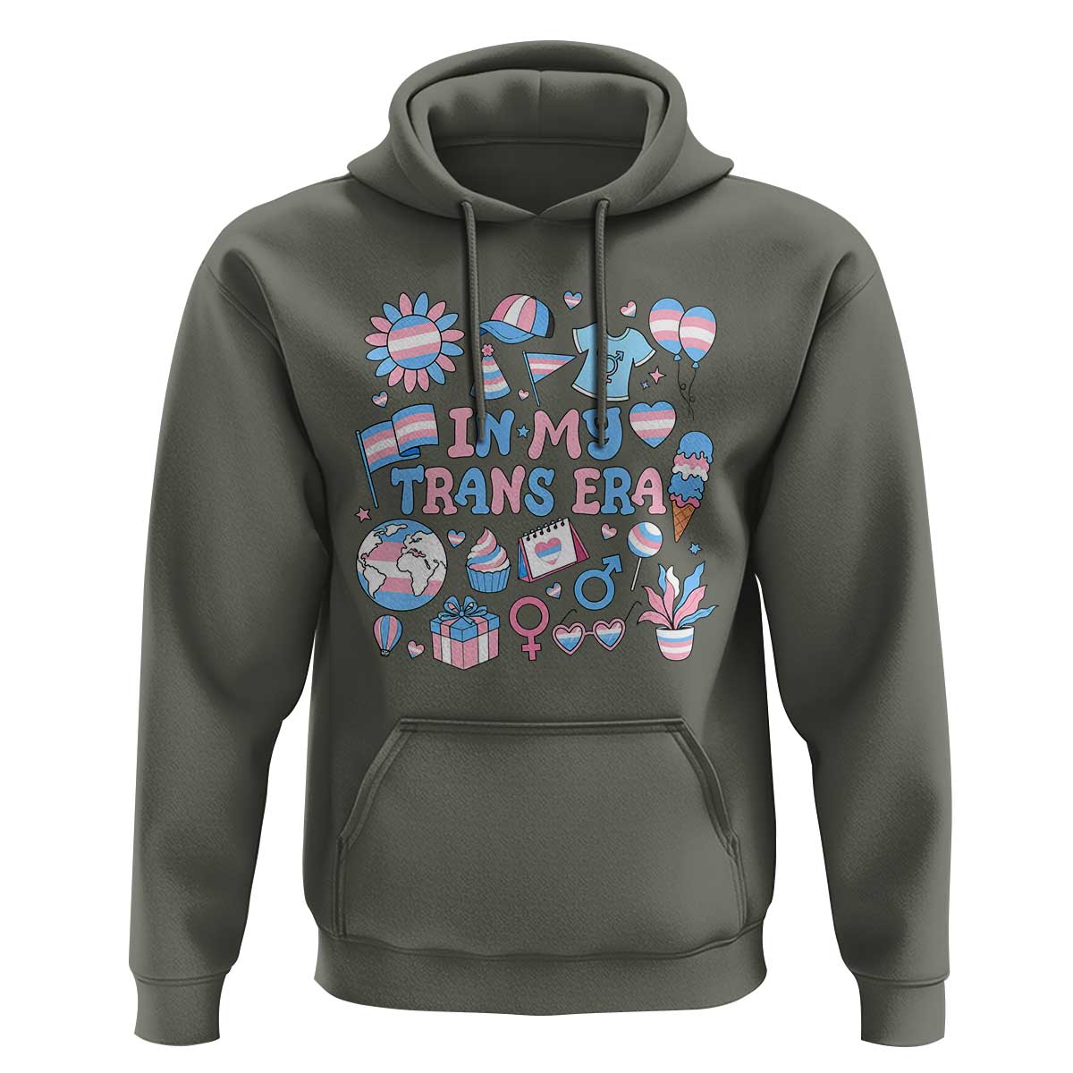 Transgender Pride In My Trans Era Hoodie Proud Ally Support Graphic