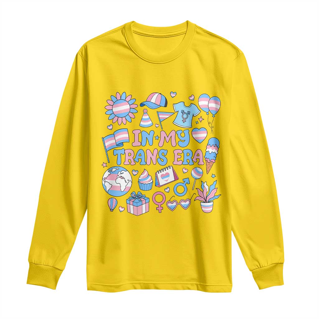 Transgender Pride In My Trans Era Long Sleeve Shirt Proud Ally Support Graphic