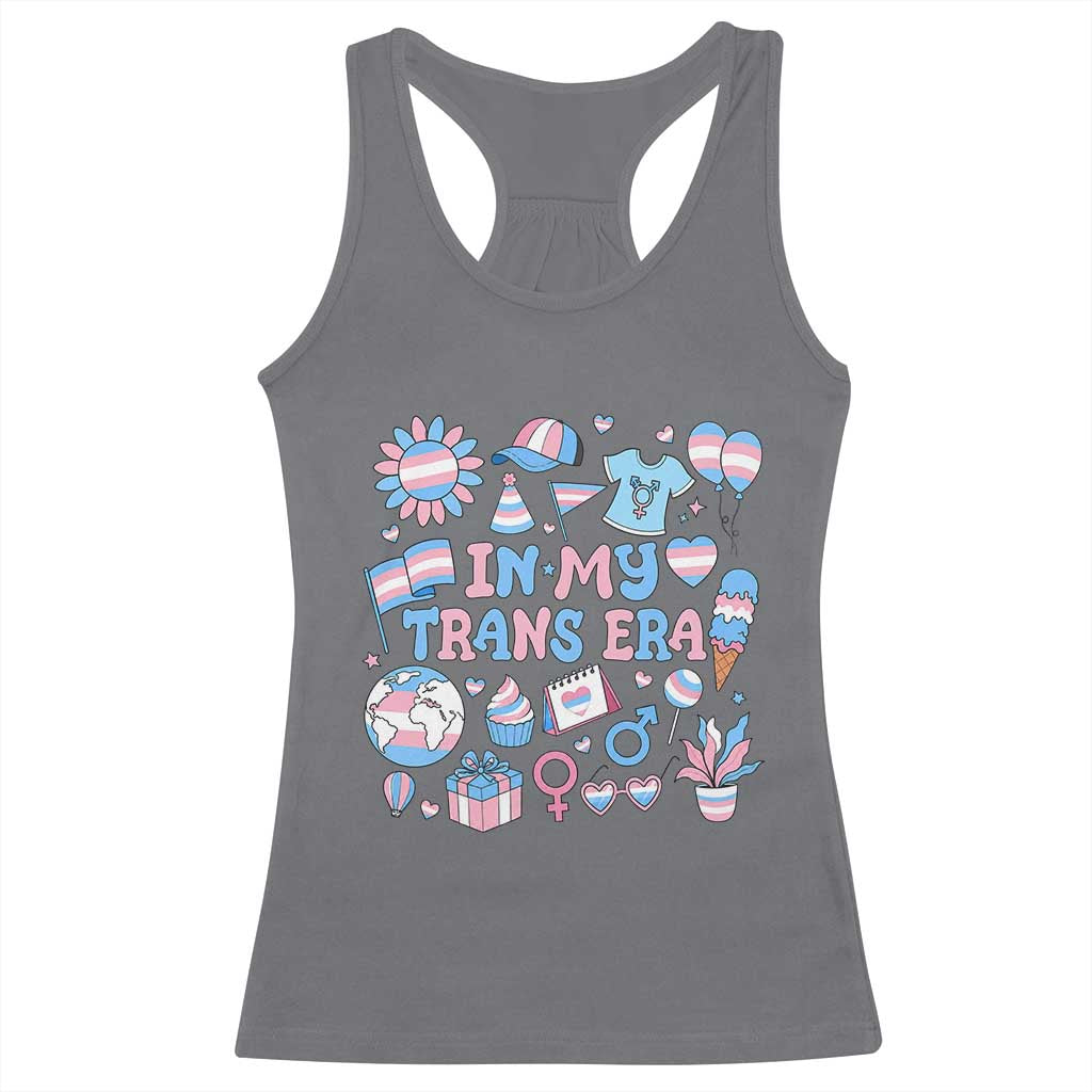 Transgender Pride In My Trans Era Racerback Tank Top Proud Ally Support Graphic