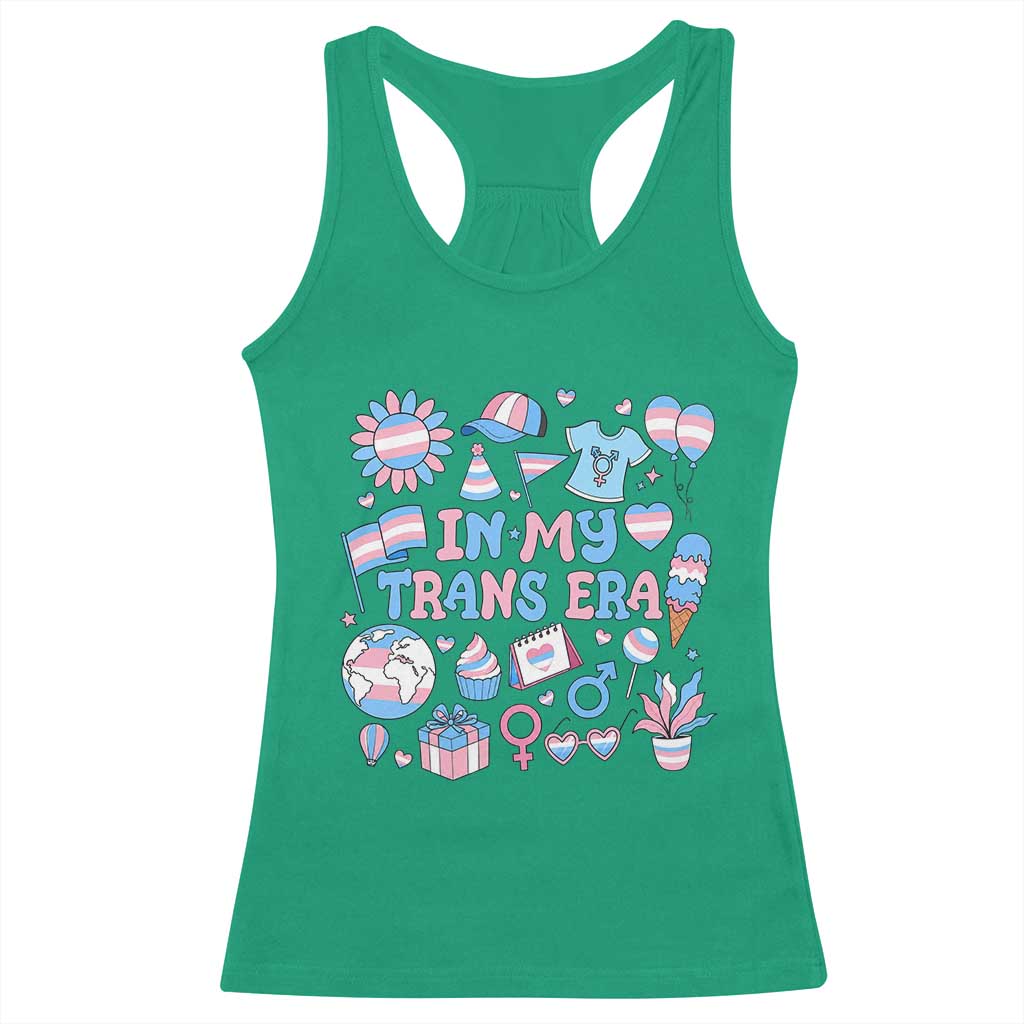 Transgender Pride In My Trans Era Racerback Tank Top Proud Ally Support Graphic