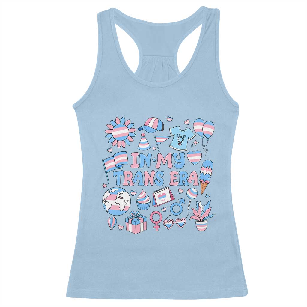Transgender Pride In My Trans Era Racerback Tank Top Proud Ally Support Graphic