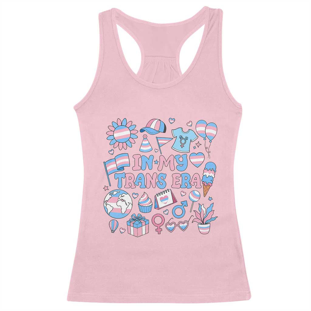 Transgender Pride In My Trans Era Racerback Tank Top Proud Ally Support Graphic