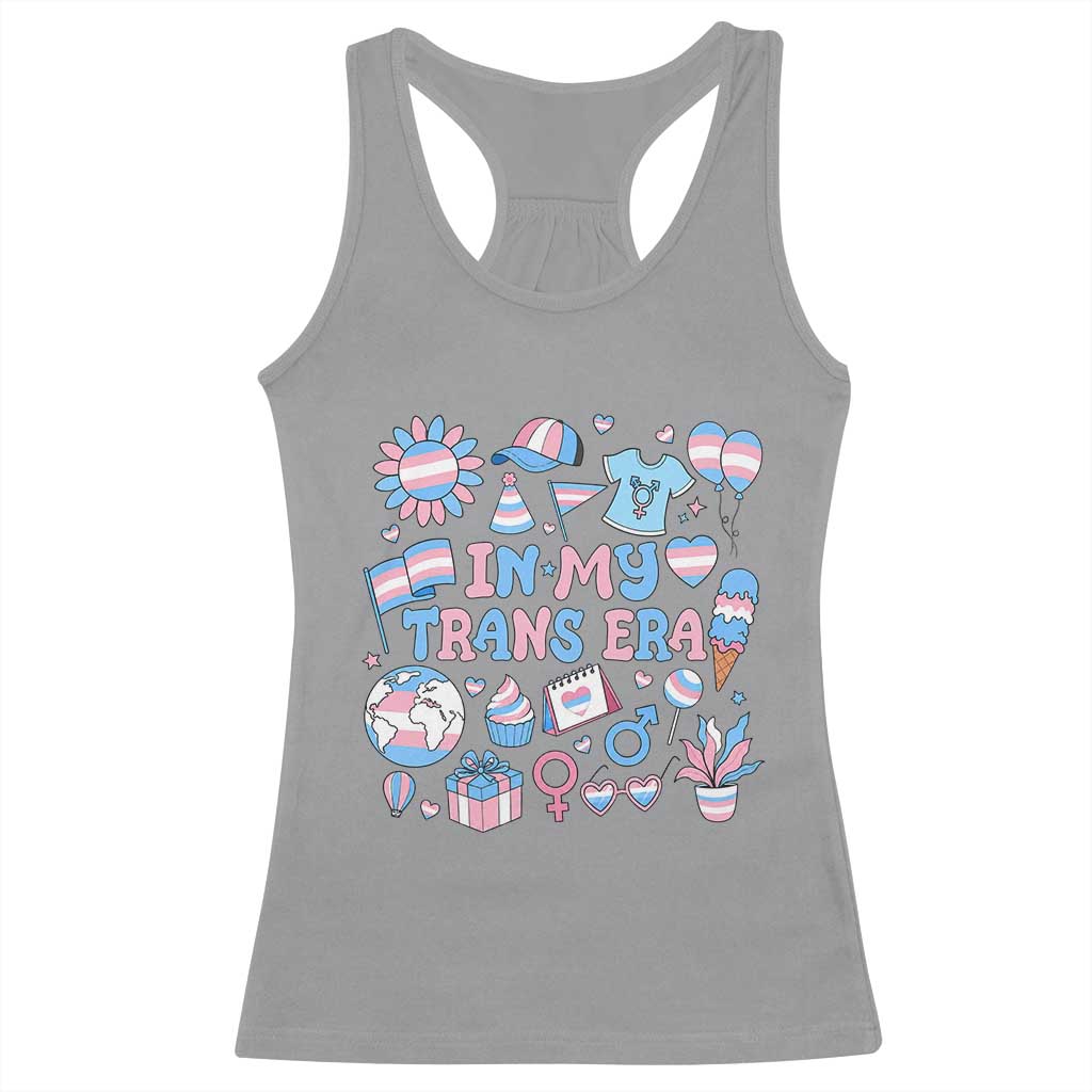 Transgender Pride In My Trans Era Racerback Tank Top Proud Ally Support Graphic