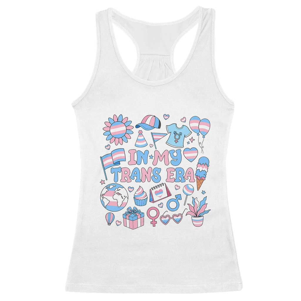 Transgender Pride In My Trans Era Racerback Tank Top Proud Ally Support Graphic