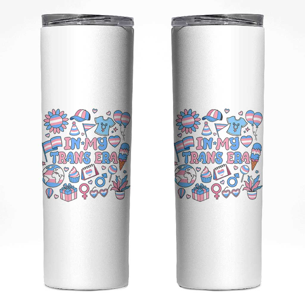 Transgender Pride In My Trans Era Skinny Tumbler Proud Ally Support Graphic