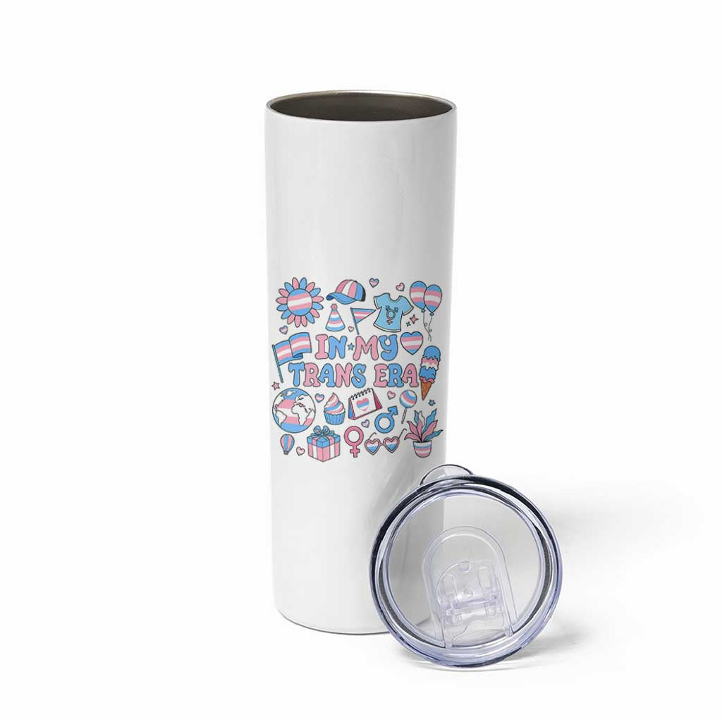 Transgender Pride In My Trans Era Skinny Tumbler Proud Ally Support Graphic