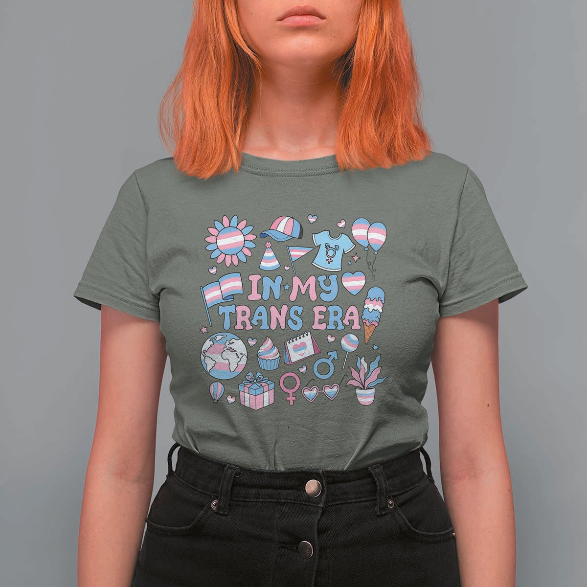 Transgender Pride In My Trans Era T Shirt For Women Proud Ally Support Graphic