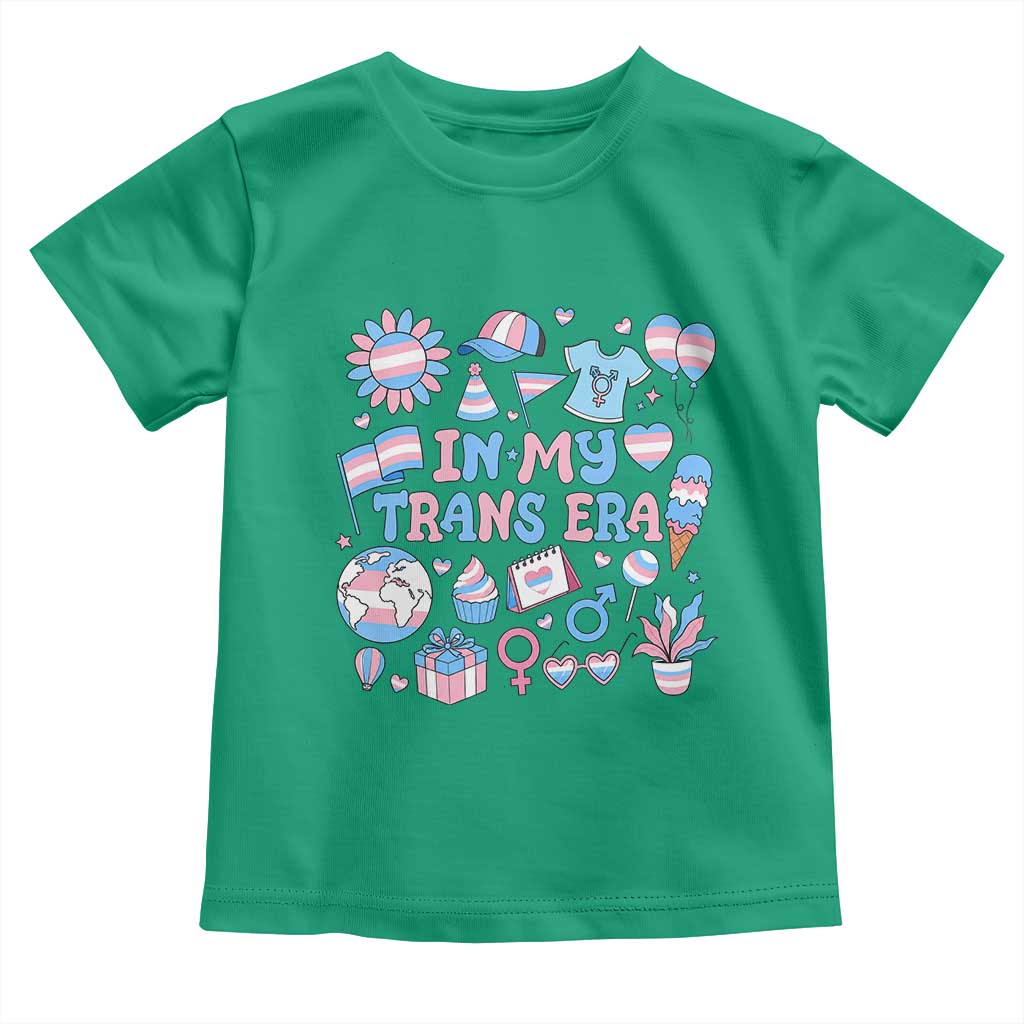 Transgender Pride In My Trans Era Toddler T Shirt Proud Ally Support Graphic