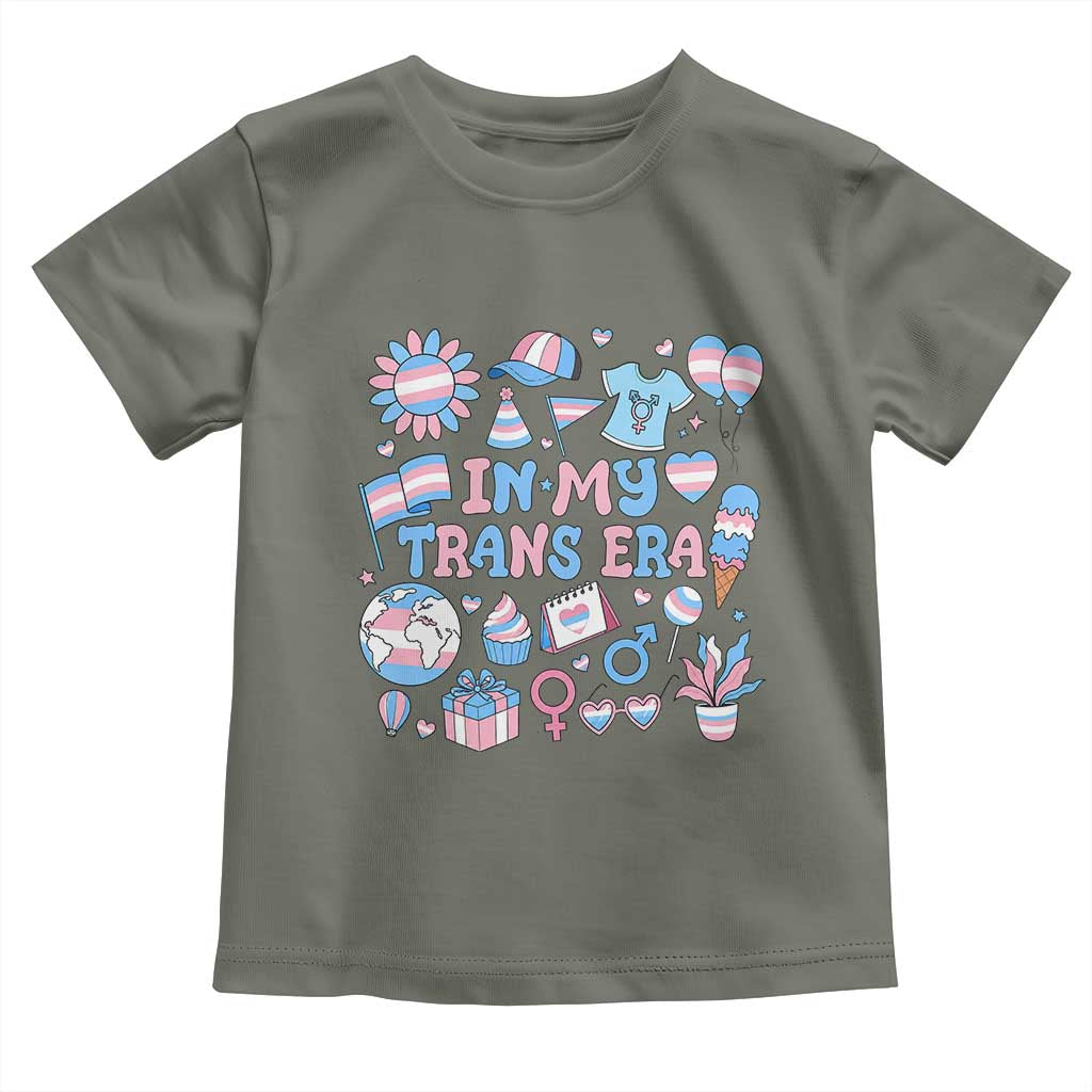 Transgender Pride In My Trans Era Toddler T Shirt Proud Ally Support Graphic