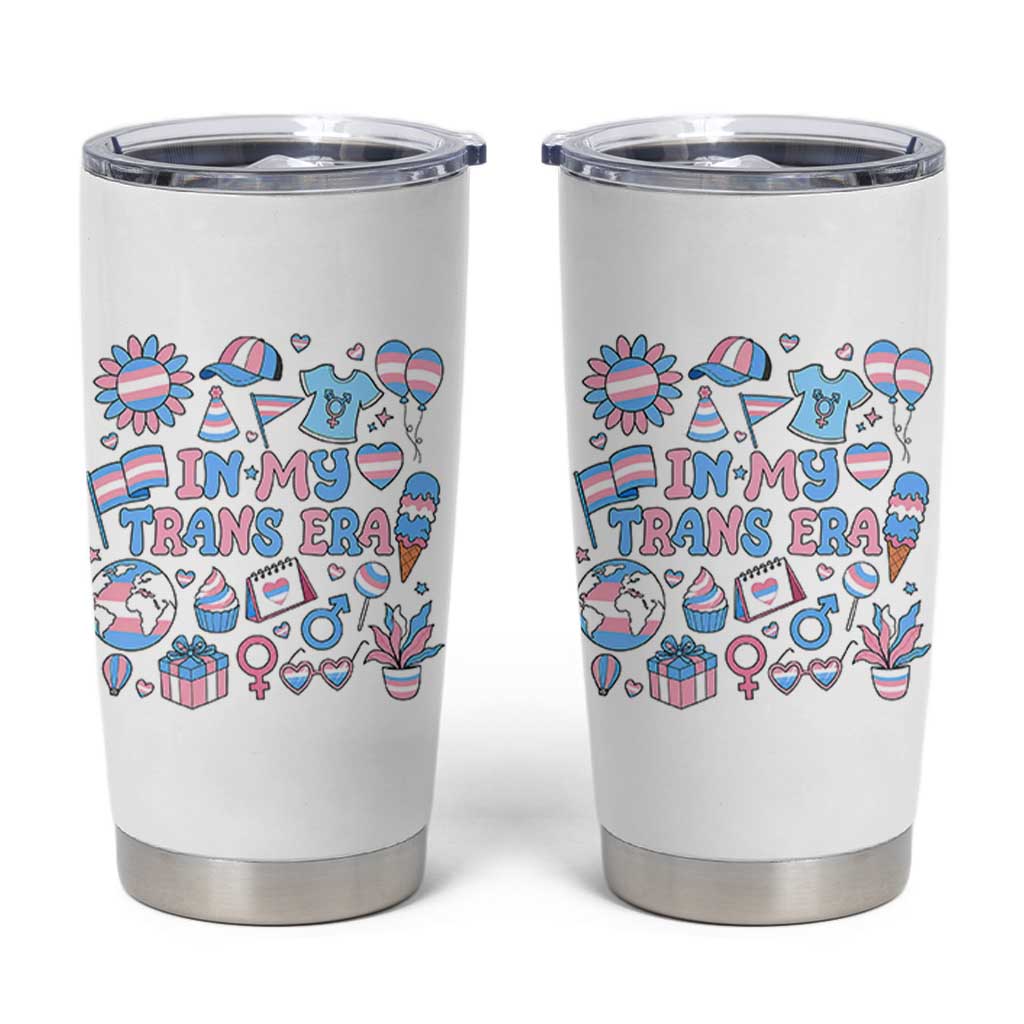 Transgender Pride In My Trans Era Tumbler Cup Proud Ally Support Graphic