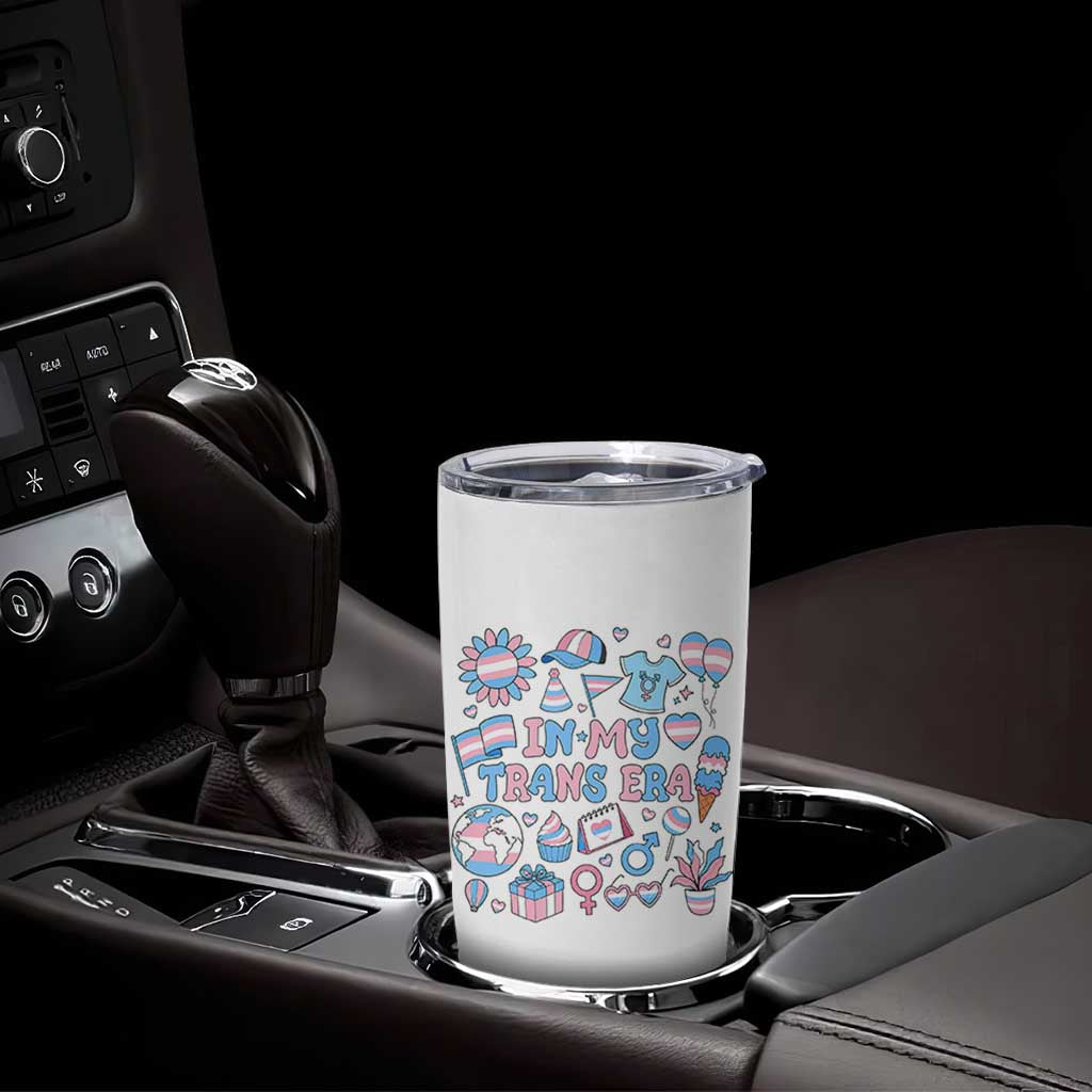 Transgender Pride In My Trans Era Tumbler Cup Proud Ally Support Graphic