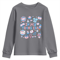 Transgender Pride In My Trans Era Youth Sweatshirt Proud Ally Support Graphic