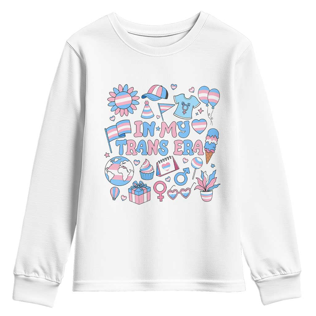 Transgender Pride In My Trans Era Youth Sweatshirt Proud Ally Support Graphic